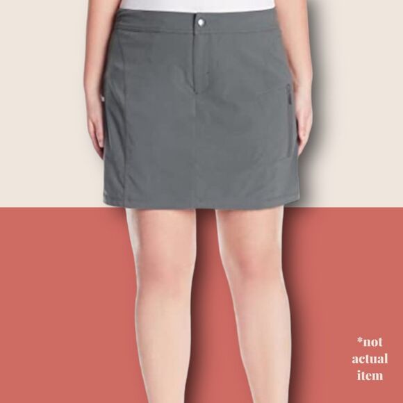🩶 COLUMBIA SKORT OUTDOOR SKIRT BUILT IN SHORTS HIKING GRAY SIZE 14 - Picture 1 of 8
